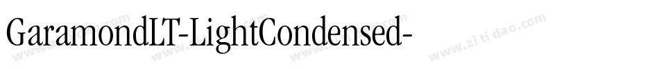 GaramondLT-LightCondensed字体转换