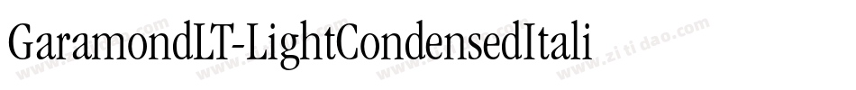 GaramondLT-LightCondensedItalic字体转换