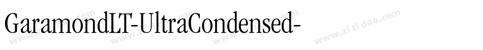 GaramondLT-UltraCondensed字体转换