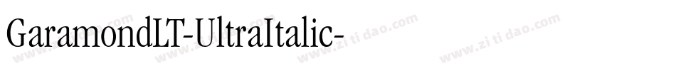 GaramondLT-UltraItalic字体转换