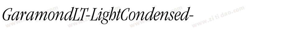 GaramondLT-LightCondensed字体转换
