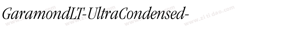 GaramondLT-UltraCondensed字体转换