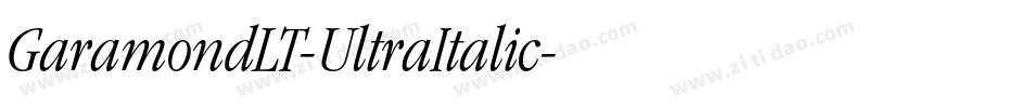 GaramondLT-UltraItalic字体转换