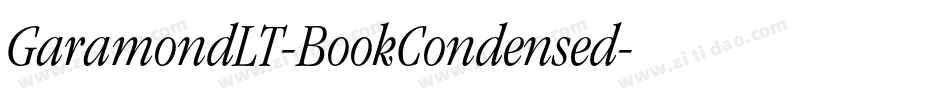 GaramondLT-BookCondensed字体转换