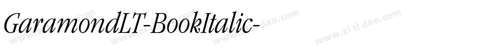 GaramondLT-BookItalic字体转换