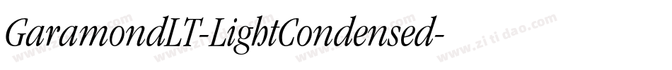GaramondLT-LightCondensed字体转换
