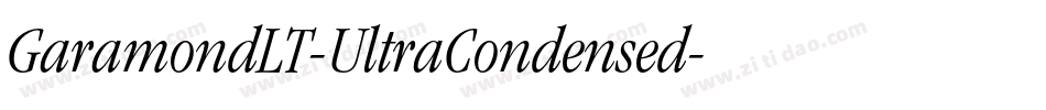 GaramondLT-UltraCondensed字体转换