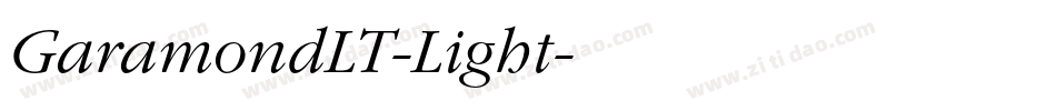 GaramondLT-Light字体转换