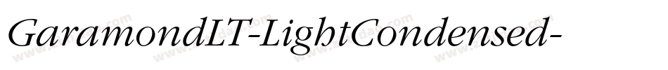 GaramondLT-LightCondensed字体转换