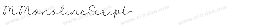 MMonolineScript字体转换