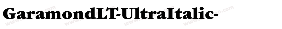 GaramondLT-UltraItalic字体转换