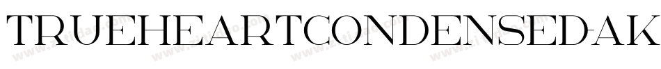 TrueheartCondensed-aKro字体转换
