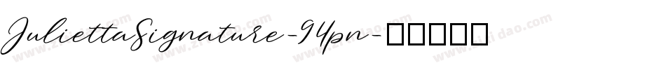 JuliettaSignature-94pn字体转换