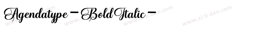Agendatype-BoldItalic字体转换