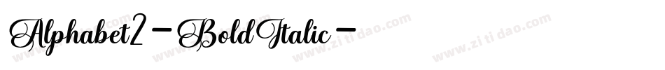 Alphabet2-BoldItalic字体转换