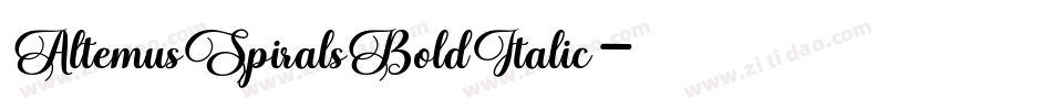 AltemusSpiralsBoldItalic字体转换