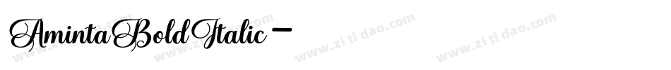 AmintaBoldItalic字体转换