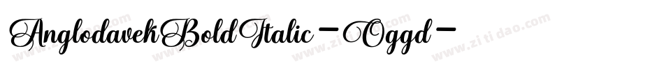 AnglodavekBoldItalic-Oggd字体转换