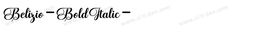 Belizio-BoldItalic字体转换