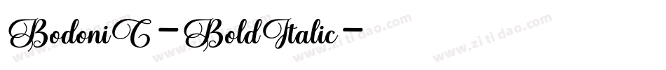 BodoniC-BoldItalic字体转换