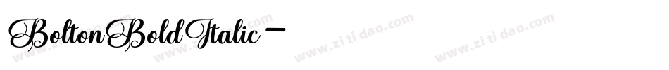 BoltonBoldItalic字体转换