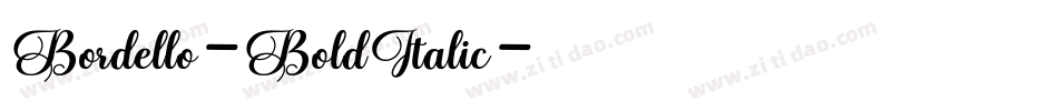 Bordello-BoldItalic字体转换