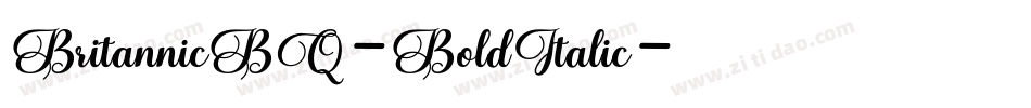 BritannicBQ-BoldItalic字体转换