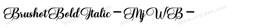 BrushotBoldItalic-MjWB字体转换