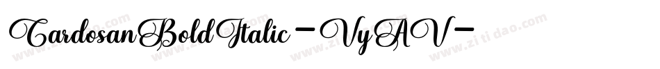 CardosanBoldItalic-VyAV字体转换