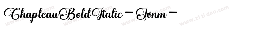 ChapleauBoldItalic-Jvnm字体转换