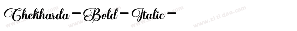 Chekharda-Bold-Italic字体转换