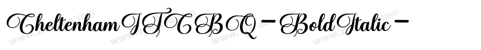 CheltenhamITCBQ-BoldItalic字体转换