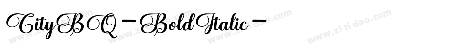 CityBQ-BoldItalic字体转换