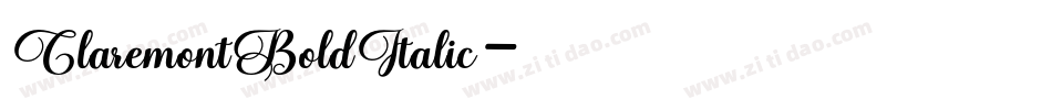 ClaremontBoldItalic字体转换