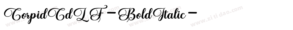 CorpidCdLF-BoldItalic字体转换