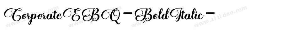 CorporateEBQ-BoldItalic字体转换