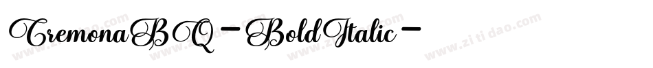 CremonaBQ-BoldItalic字体转换