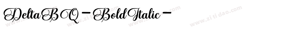 DeltaBQ-BoldItalic字体转换