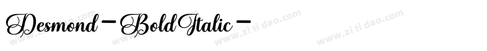 Desmond-BoldItalic字体转换