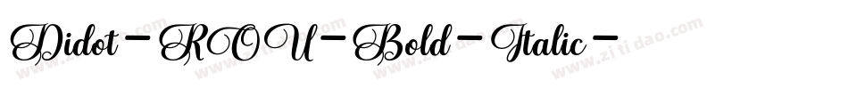 Didot-ROU-Bold-Italic字体转换