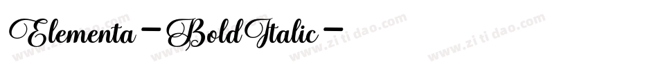 Elementa-BoldItalic字体转换