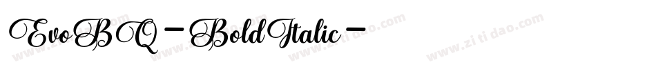 EvoBQ-BoldItalic字体转换