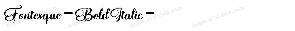 Fontesque-BoldItalic字体转换