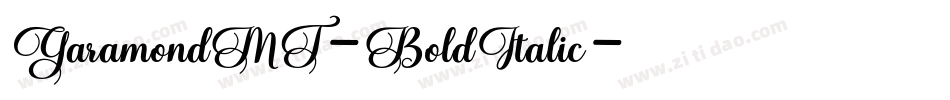 GaramondMT-BoldItalic字体转换
