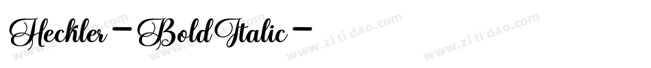 Heckler-BoldItalic字体转换