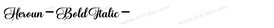Heroun-BoldItalic字体转换