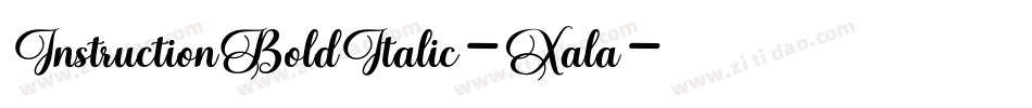 InstructionBoldItalic-Xala字体转换