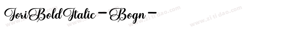 IoriBoldItalic-Bogn字体转换