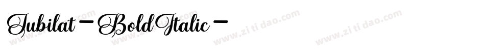 Jubilat-BoldItalic字体转换