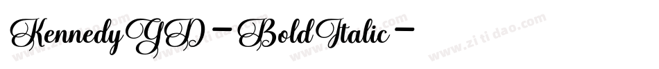 KennedyGD-BoldItalic字体转换